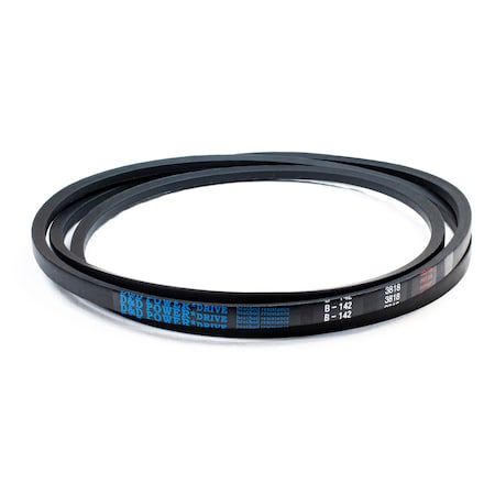 D&D B142 Classical V-Belt, 145 in Outside Length, 21/32 in Top Width, 1 Ribs B142